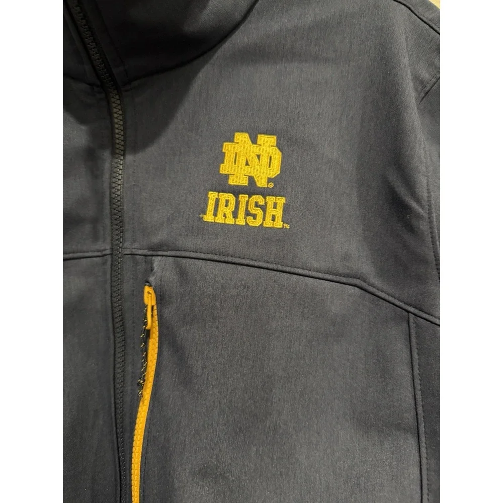 Notre Dame Columbia Ascender II Softshell Jacket NCAA Navy Large Omni-Shield